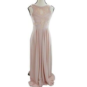 ASOS Dress Pink Maxi Evening Formal Lace Sleeveless Stretch Womens Size 0